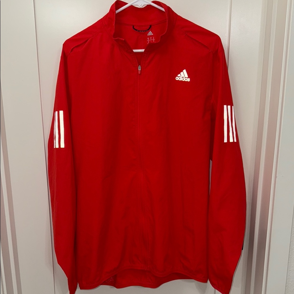 Men's ADIDAS Very Lightweight Reflective Running Windbreaker JacketMen's SIZE M